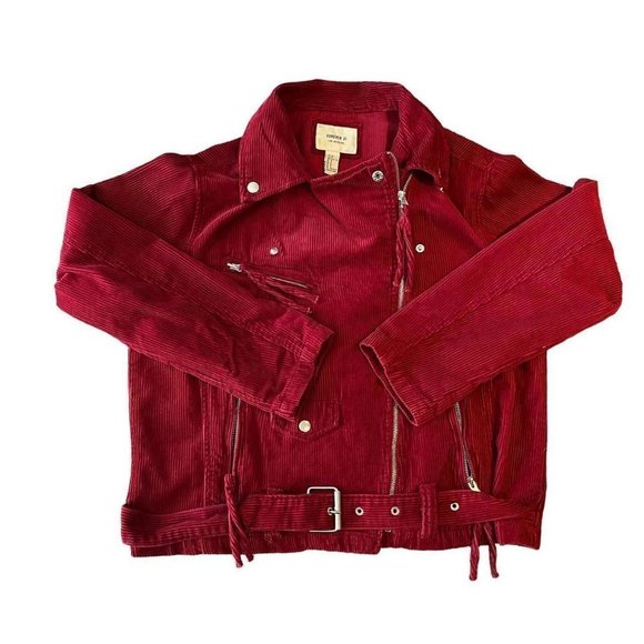 Red corduroy jacket forever 21 Clearance